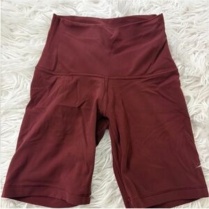Aritzia Maroon Bike Shorts